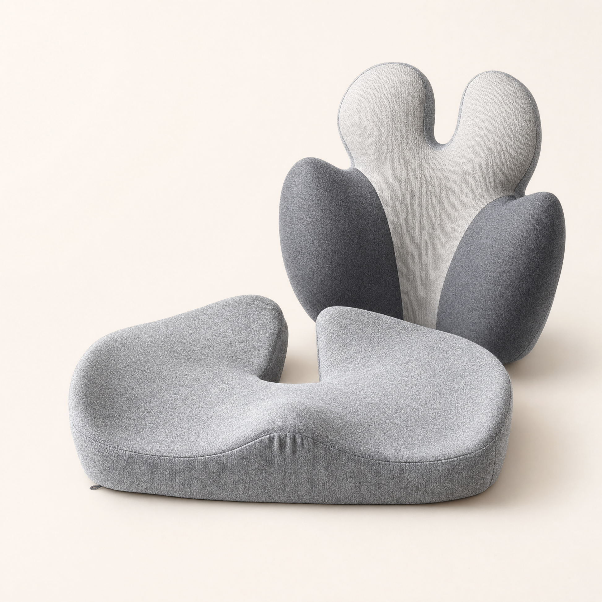 VESU Orthopedic Seat + Lumbar Cushion Set shown together