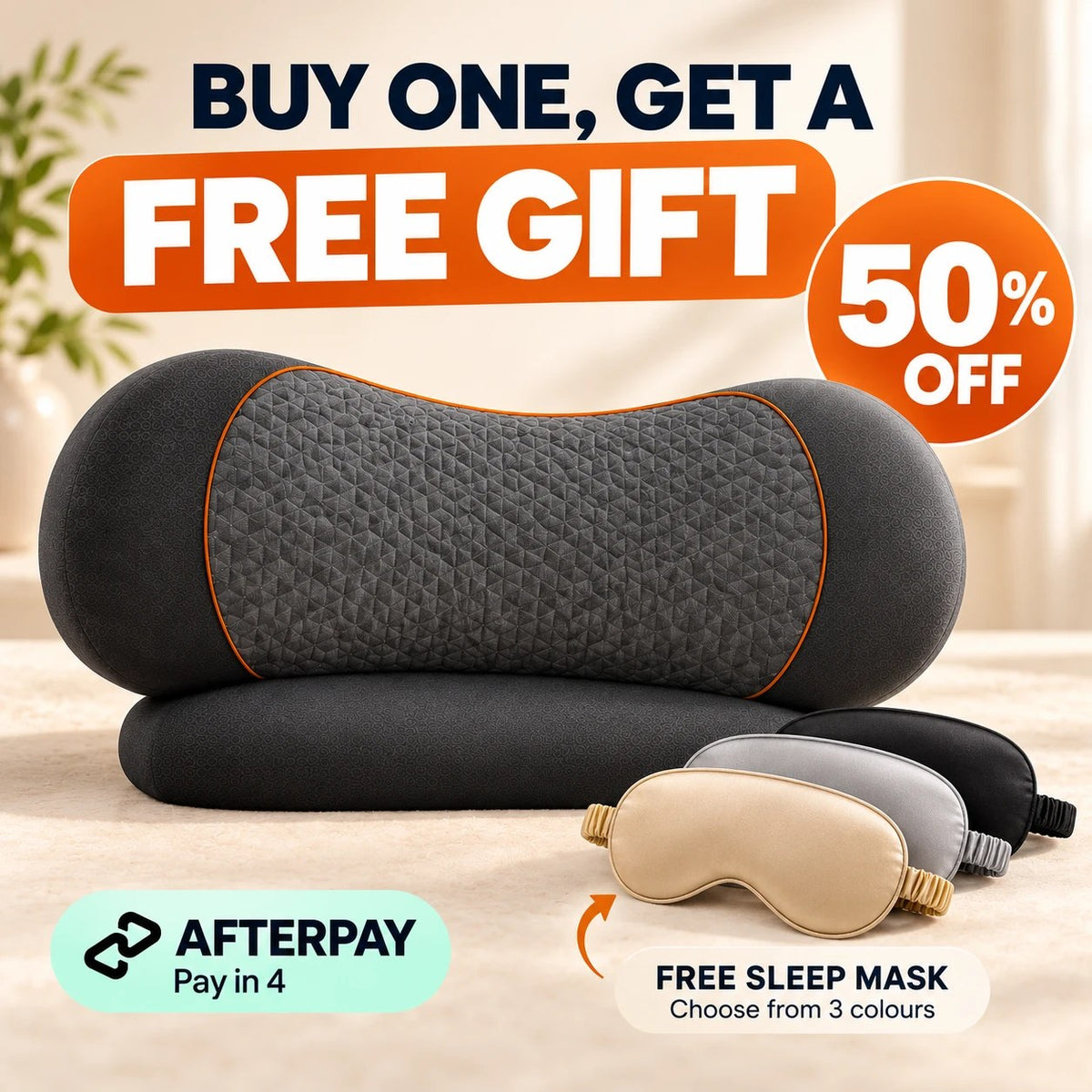 VESU Neck Reset Pillow, buy one get a free gift, 50% off, Afterpay available